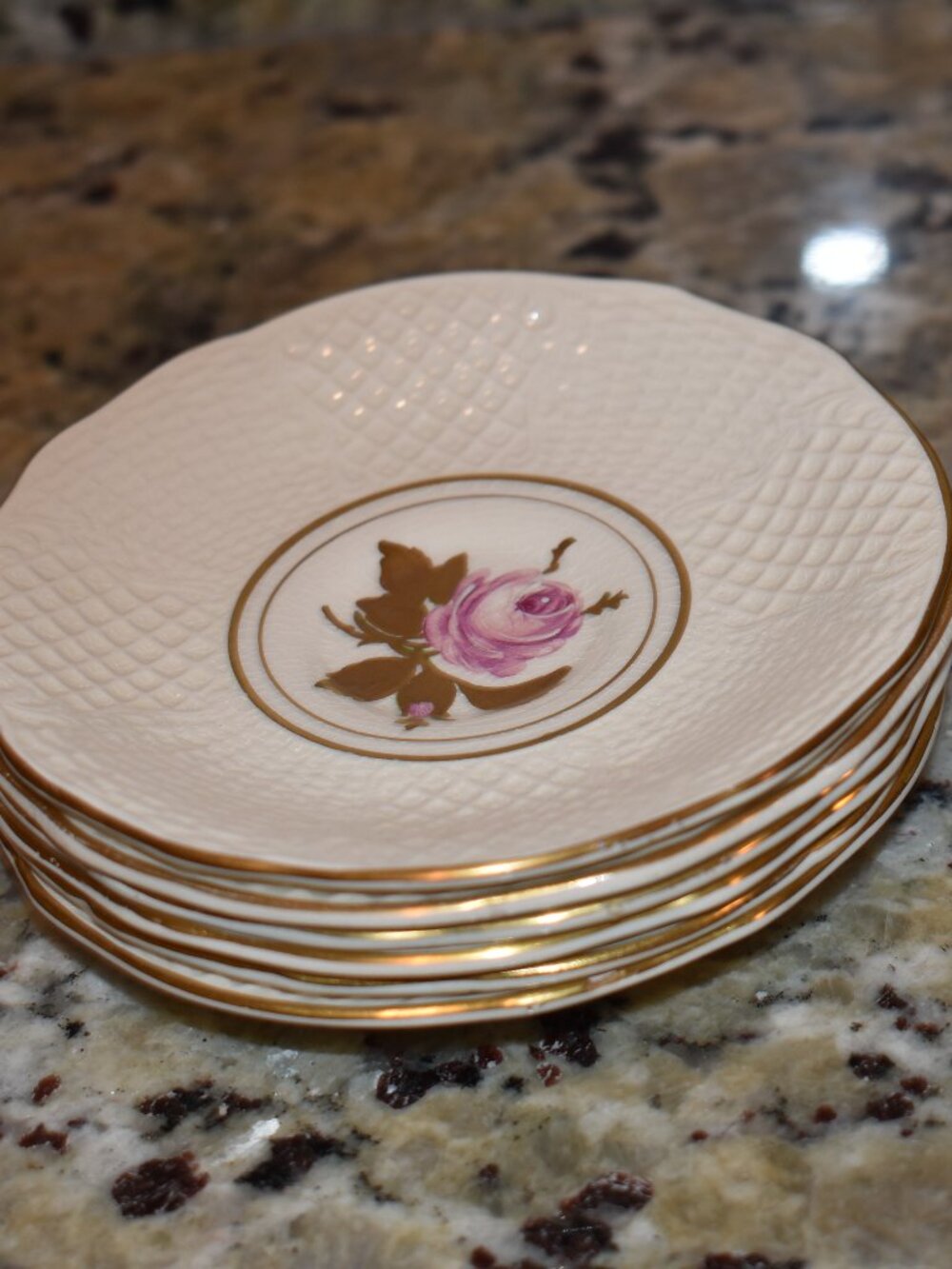 Set of (6) Fondeville Amabassador Teacup Saucers